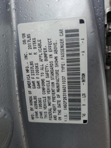 1HGCP26319A011037 - 2009 HONDA ACCORD LX SILVER photo 12