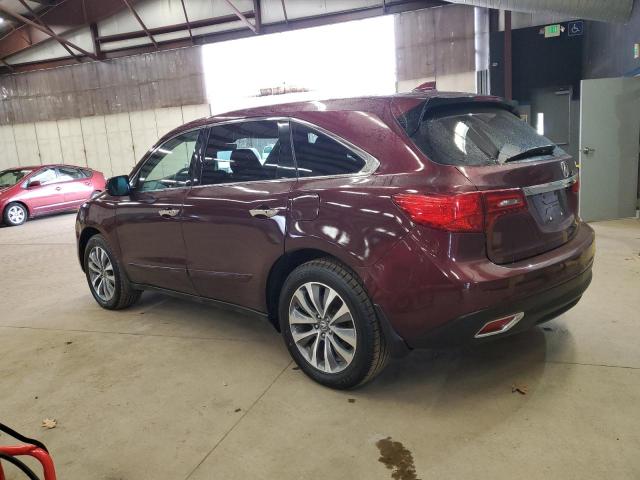 5FRYD4H44GB008876 - 2016 ACURA MDX TECHNOLOGY BURGUNDY photo 2