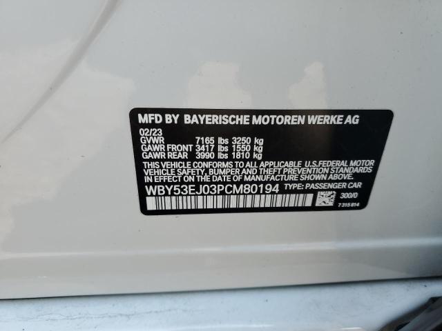 WBY53EJ03PCM80194 - 2023 BMW I7 XDRIVE60 白色 照片 12