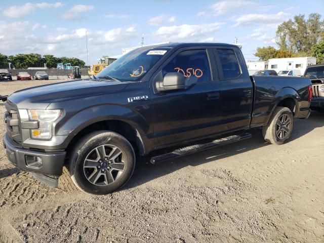 1FTEX1C82HFA07923 - 2017 FORD F150 SUPER CAB GRAY photo 1