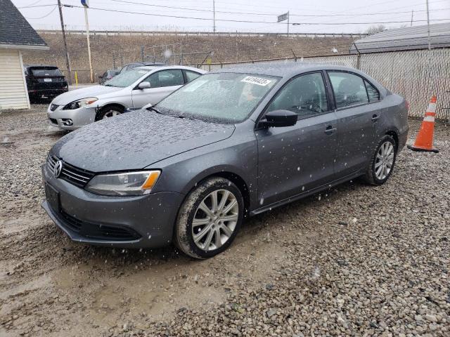 3VW1K7AJ4EM442148 - 2014 VOLKSWAGEN JETTA BASE GRAY photo 1