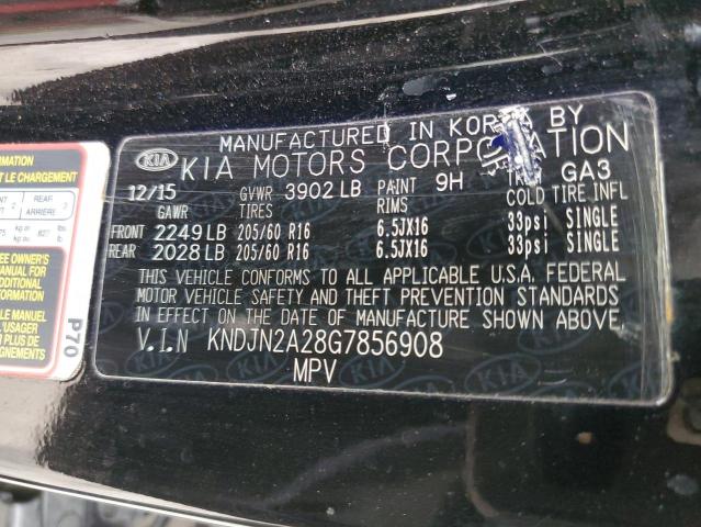 KNDJN2A28G7856908 - 2016 KIA SOUL SILVER photo 13