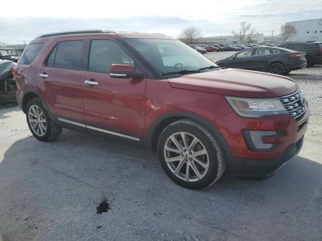 1FM5K7F84GGB96544 - 2016 FORD EXPLORER LIMITED RED photo 4