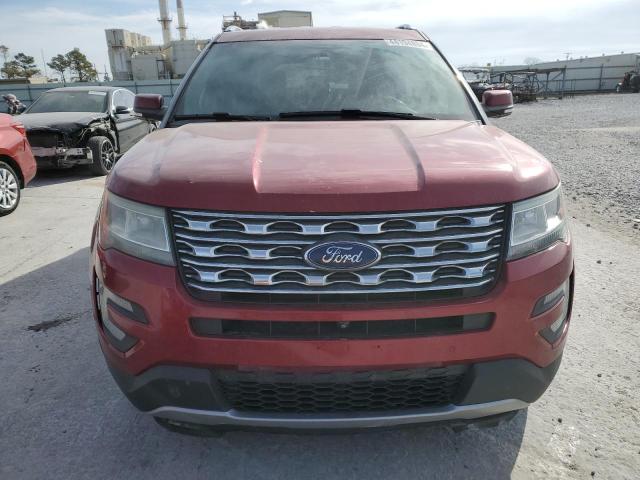 1FM5K7F84GGB96544 - 2016 FORD EXPLORER LIMITED RED photo 5