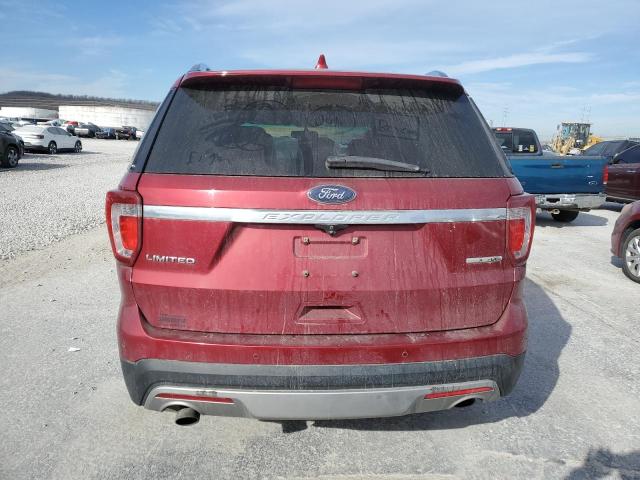 1FM5K7F84GGB96544 - 2016 FORD EXPLORER LIMITED RED photo 6