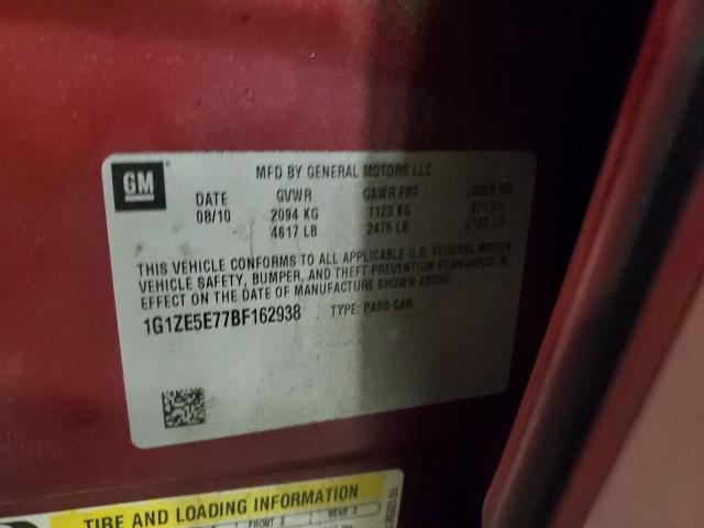 1G1ZE5E77BF162938 - 2011 CHEVROLET MALIBU LTZ 栗色 照片 12