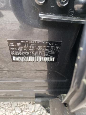 4S4WMAJD1M3445921 - 2021 SUBARU ASCENT LIMITED GRAY photo 12