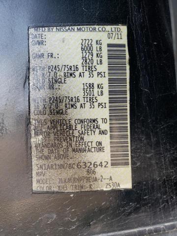 5N1AR1NN7BC632642 - 2011 NISSAN PATHFINDER S BLACK photo 14