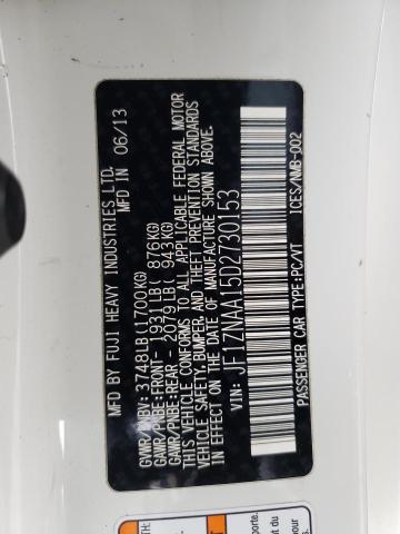 JF1ZNAA15D2730153 - 2013 TOYOTA SCION FR-S 白色 照片 12