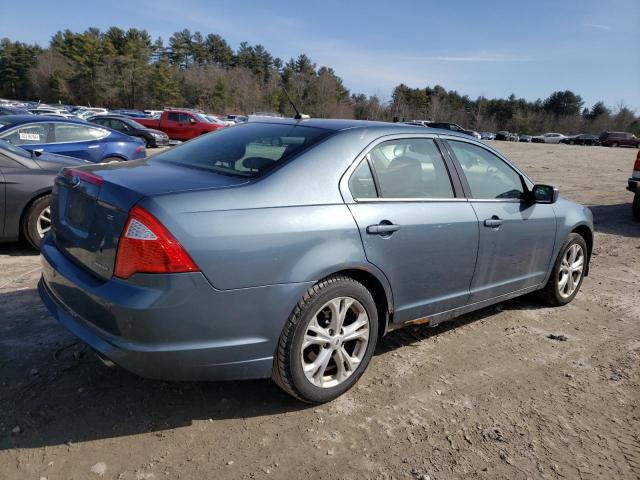 3FAHP0HG9CR202507 - 2012 FORD FUSION SE BLUE photo 3