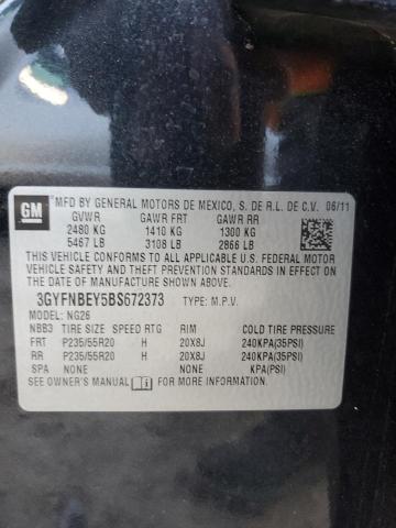 3GYFNBEY5BS672373 - 2011 CADILLAC SRX PERFORMANCE COLLECTION Қара фото 14