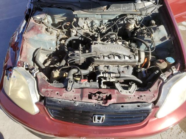 2HGEJ6612YH514348 - 2000 HONDA CIVIC BASE RED photo 11