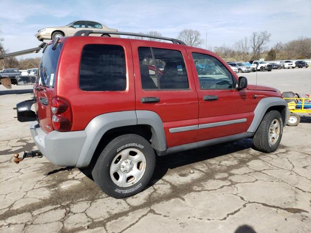 1J4GL48K15W671937 - 2005 JEEP LIBERTY SPORT RED photo 3