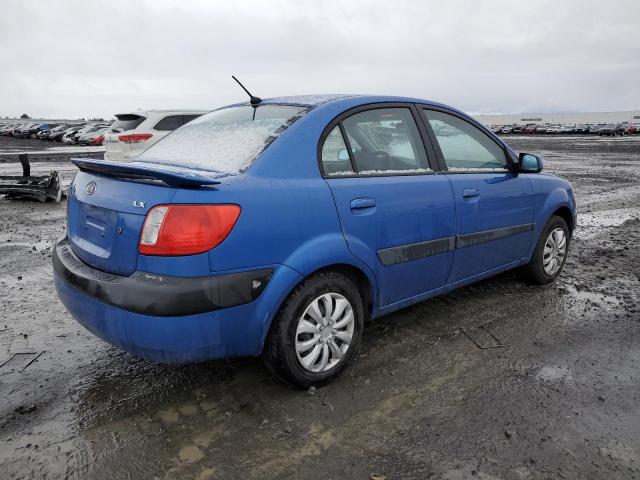 KNADE123X76254352 - 2007 KIA RIO BASE BLUE photo 3