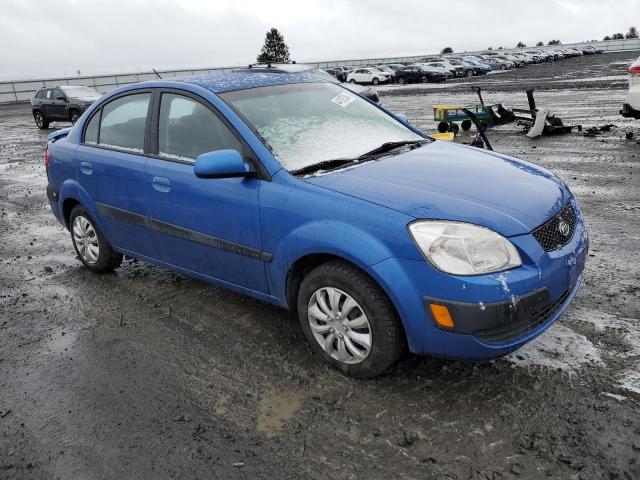 KNADE123X76254352 - 2007 KIA RIO BASE BLUE photo 4