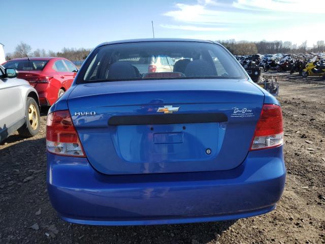 KL1TD52634B256179 - 2004 CHEVROLET AVEO BLUE photo 6