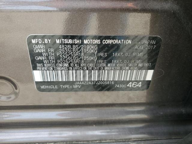 JA4AZ2A37JZ005816 - 2018 MITSUBISHI OUTLANDER ES GRAY photo 14