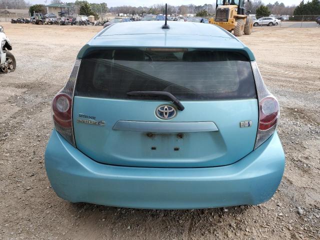 JTDKDTB39C1024804 - 2012 TOYOTA PRIUS C BLUE photo 6