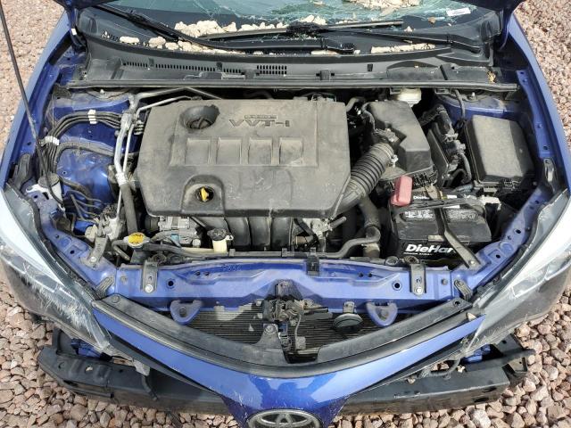 2T1BURHE8HC748689 - 2017 TOYOTA COROLLA L BLUE photo 11