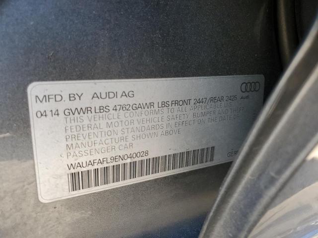 WAUAFAFL9EN040028 - 2014 AUDI A4 PREMIUM GRAY photo 13