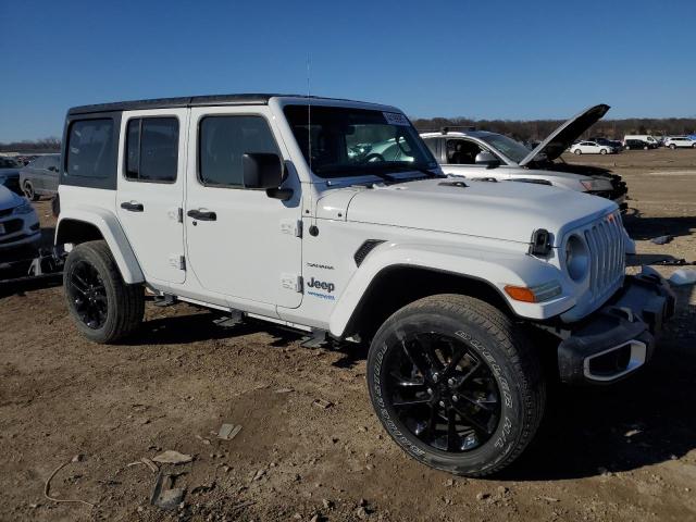 1C4JJXP68MW727782 - 2021 JEEP WRANGLER U SAHARA 4XE WHITE photo 4
