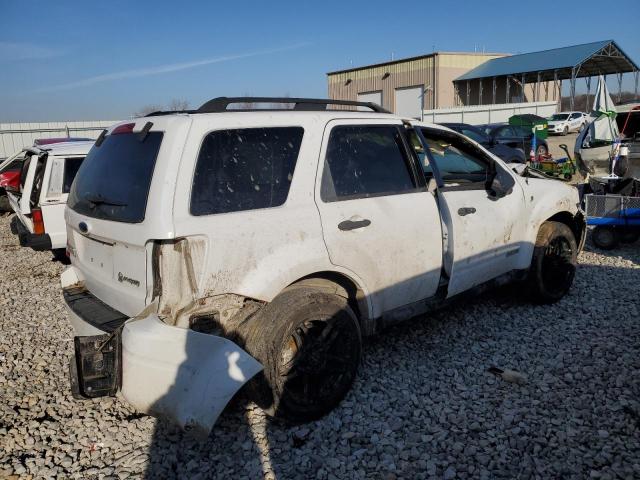 1FMCU49HX8KD74158 - 2008 FORD ESCAPE HEV WHITE photo 3