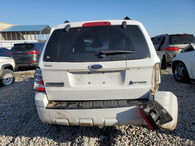 1FMCU49HX8KD74158 - 2008 FORD ESCAPE HEV WHITE photo 6