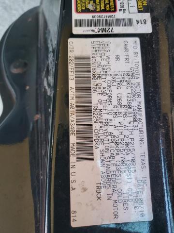 5TFTX4CN1BX001708 - 2011 TOYOTA TACOMA ACCESS CAB შავი ფოტო 12