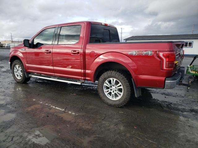 1FTEW1EF3HKD83505 - 2017 FORD F150 SUPERCREW RED photo 2