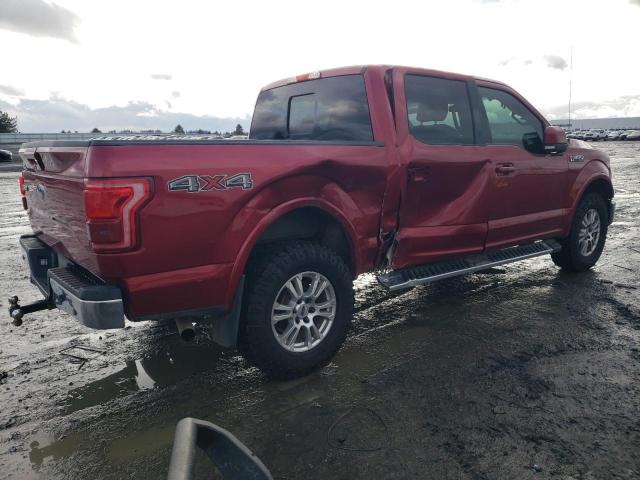 1FTEW1EF3HKD83505 - 2017 FORD F150 SUPERCREW RED photo 3