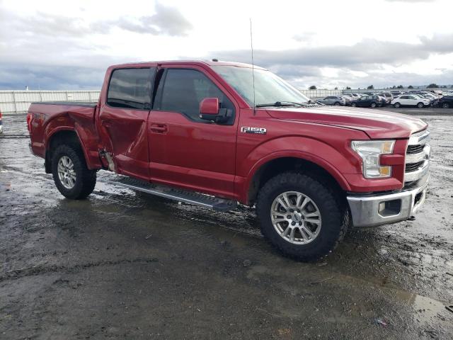 1FTEW1EF3HKD83505 - 2017 FORD F150 SUPERCREW RED photo 4