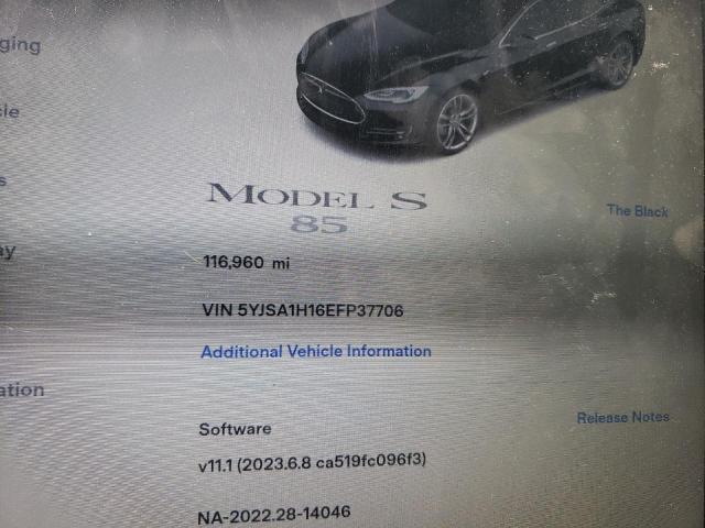 5YJSA1H16EFP37706 - 2014 TESLA MODEL S Սև լուսանկար 9