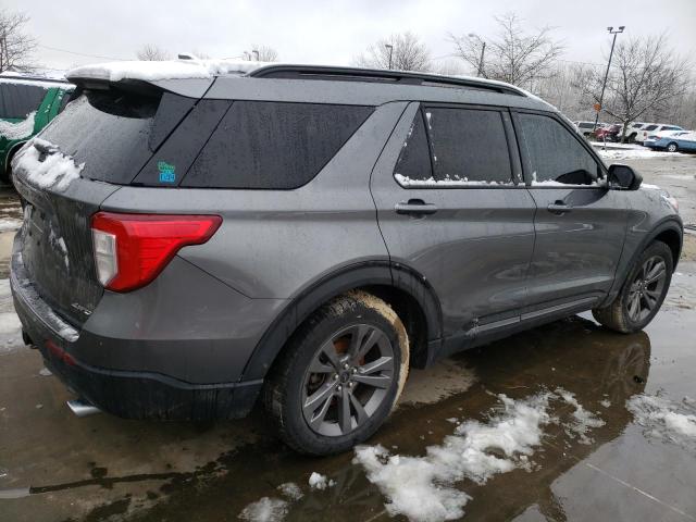 1FMSK8DH4MGA13828 - 2021 FORD EXPLORER XLT GRAY photo 3