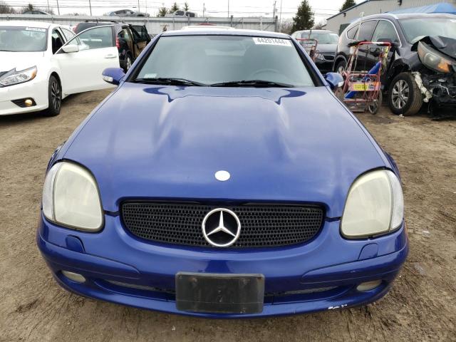 WDBKK49F02F266313 - 2002 MERCEDES-BENZ SLK 230 KOMPRESSOR BLUE photo 5