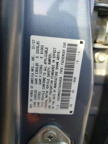 1HGCM66477A054626 - 2007 HONDA ACCORD SE GRAY photo 12