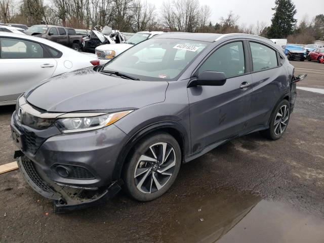 3CZRU6H12KM733124 - 2019 HONDA HR-V SPORT GRAY photo 1