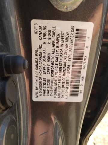 2HGFB2F91DH567388 - 2013 HONDA CIVIC EXL ნაცრისფერი ფოტო 13