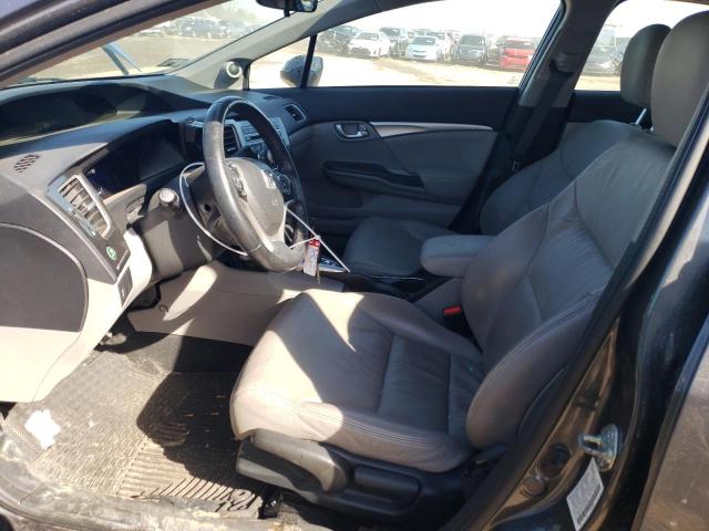 2HGFB2F91DH567388 - 2013 HONDA CIVIC EXL ნაცრისფერი ფოტო 7