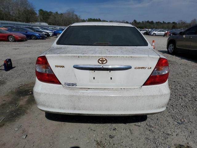 4T1BE32K82U117407 - 2002 TOYOTA CAMRY LE WHITE photo 6