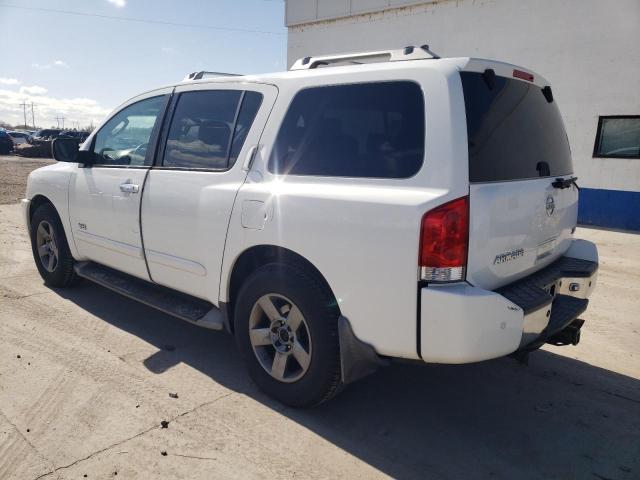 5N1AA08A35N710837 - 2005 NISSAN ARMADA SE WHITE photo 2