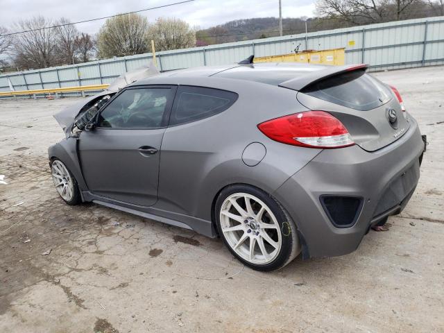 KMHTC6AE2EU208264 - 2014 HYUNDAI VELOSTER TURBO GRAY photo 2