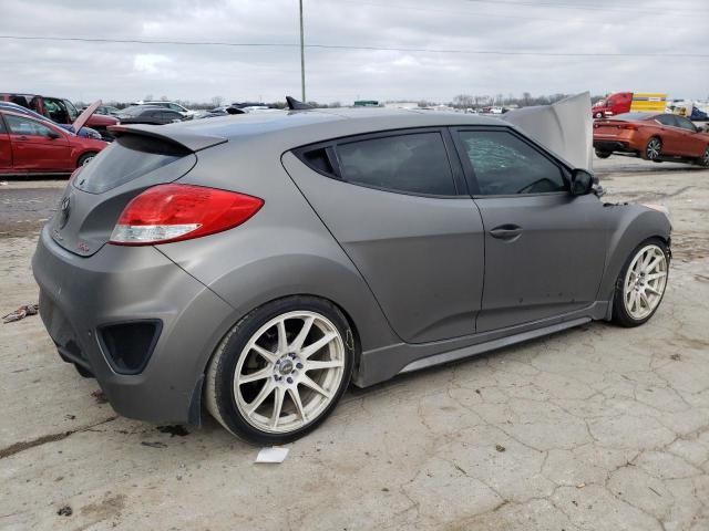 KMHTC6AE2EU208264 - 2014 HYUNDAI VELOSTER TURBO GRAY photo 3