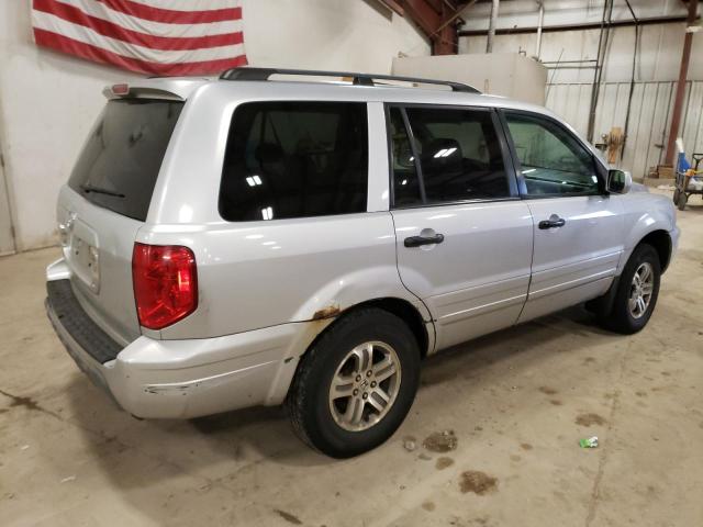 2HKYF18684H515157 - 2004 HONDA PILOT EXL SILVER photo 3