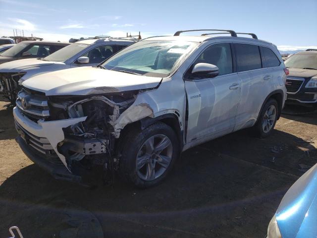 5TDDGRFH5KS066736 - 2019 TOYOTA HIGHLANDER HYBRID LIMITED WHITE photo 1