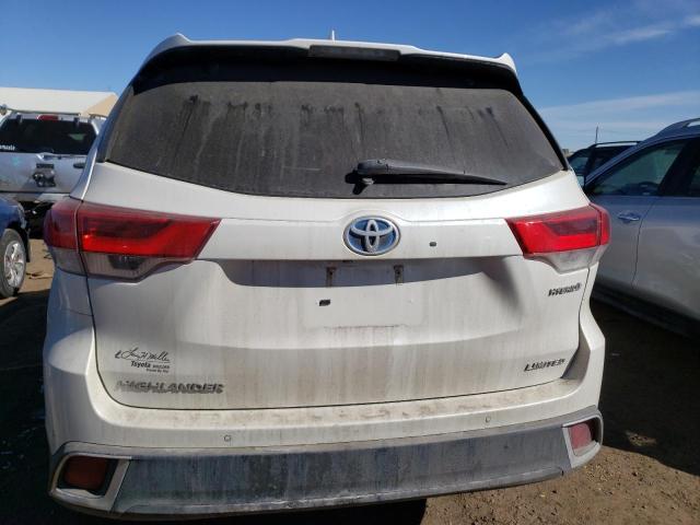 5TDDGRFH5KS066736 - 2019 TOYOTA HIGHLANDER HYBRID LIMITED WHITE photo 6