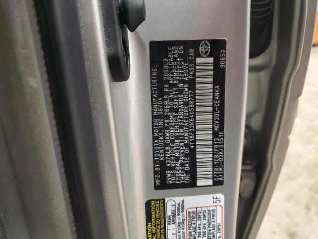 4T1BF32K64U588777 - 2004 TOYOTA CAMRY LE SILVER photo 12