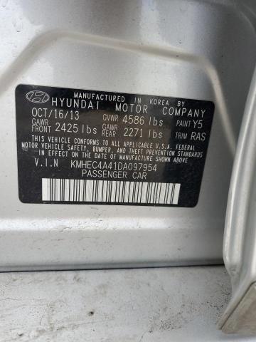 KMHEC4A41DA097954 - 2013 HYUNDAI SONATA HYBRID SILVER photo 12