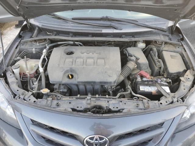 2T1BU4EE7BC590344 - 2011 TOYOTA COROLLA BASE GRAY photo 11