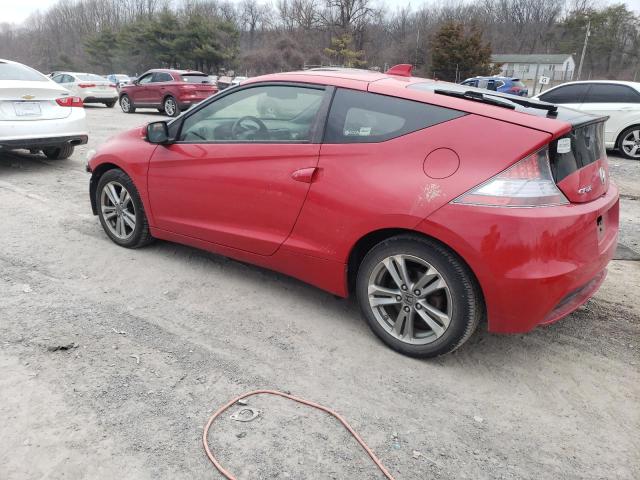 JHMZF1D60DS002818 - 2013 HONDA CR-Z EX RED photo 2