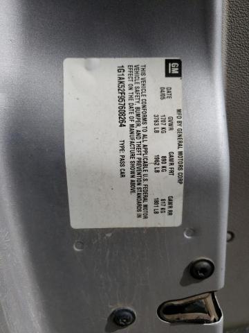 1G1AK52F957608264 - 2005 CHEVROLET COBALT SILVER photo 13